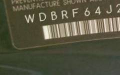 VIN prefix WDBRF64J25F5