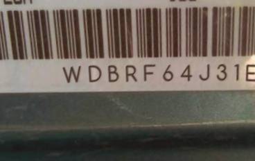 VIN prefix WDBRF64J31E0
