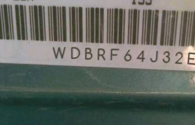VIN prefix WDBRF64J32E0