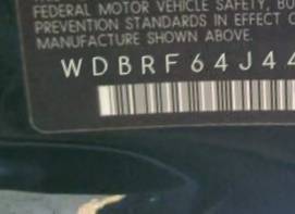 VIN prefix WDBRF64J44F5