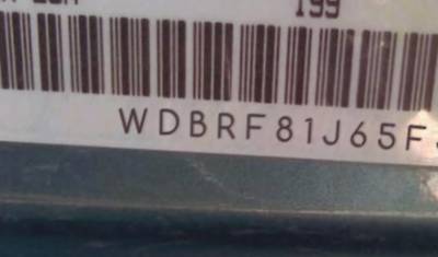 VIN prefix WDBRF81J65F5