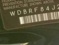 VIN prefix WDBRF84J24F5