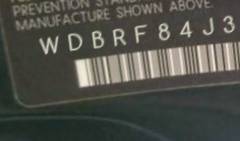 VIN prefix WDBRF84J35F5