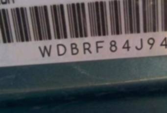 VIN prefix WDBRF84J94F5
