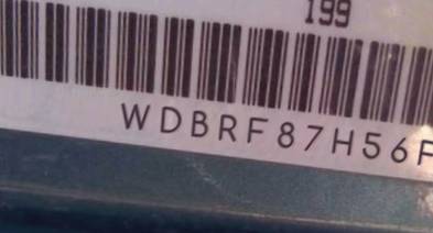 VIN prefix WDBRF87H56F7