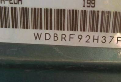 VIN prefix WDBRF92H37F9