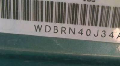 VIN prefix WDBRN40J34A6