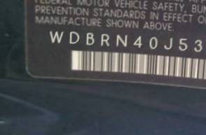 VIN prefix WDBRN40J53A5