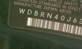 VIN prefix WDBRN40J63A3