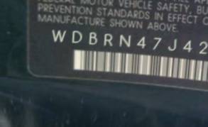 VIN prefix WDBRN47J42A3