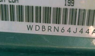 VIN prefix WDBRN64J44A6