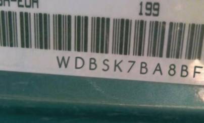 VIN prefix WDBSK7BA8BF1