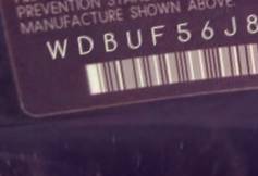 VIN prefix WDBUF56J86A9