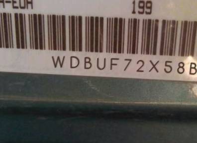 VIN prefix WDBUF72X58B3