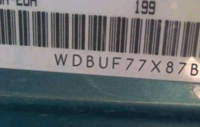 VIN prefix WDBUF77X87B1