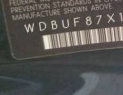 VIN prefix WDBUF87X18B3