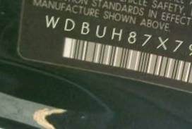 VIN prefix WDBUH87X79B3