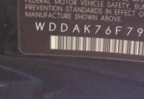 VIN prefix WDDAK76F79M0