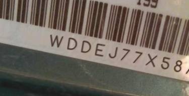 VIN prefix WDDEJ77X58A0