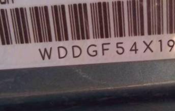 VIN prefix WDDGF54X19F1