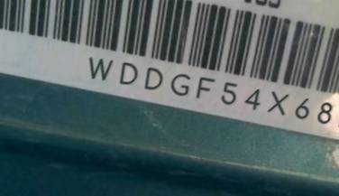 VIN prefix WDDGF54X68R0