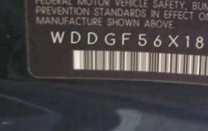 VIN prefix WDDGF56X18R0