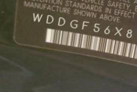 VIN prefix WDDGF56X89F1