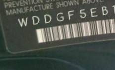 VIN prefix WDDGF5EB1AF3