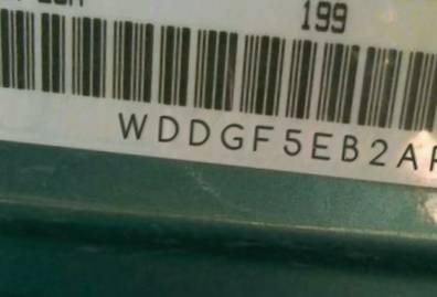 VIN prefix WDDGF5EB2AR0
