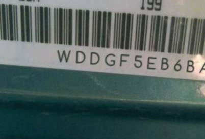 VIN prefix WDDGF5EB6BA5