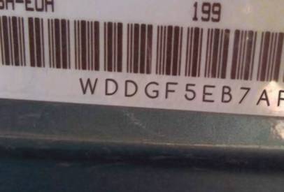 VIN prefix WDDGF5EB7AF3