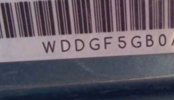 VIN prefix WDDGF5GB0AR1