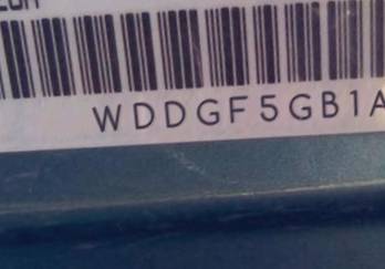 VIN prefix WDDGF5GB1AR1