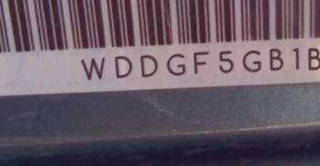 VIN prefix WDDGF5GB1BR1