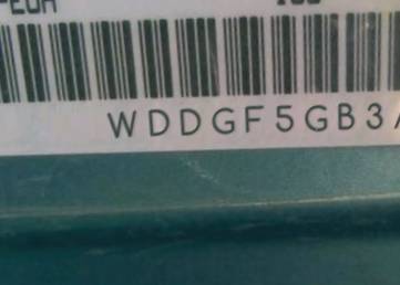 VIN prefix WDDGF5GB3AR1