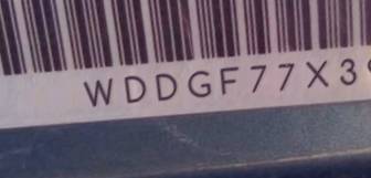 VIN prefix WDDGF77X39F2