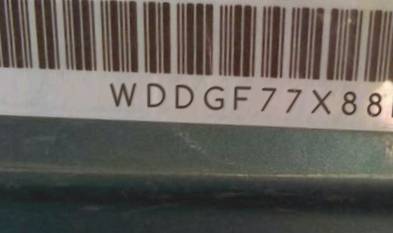 VIN prefix WDDGF77X88F1