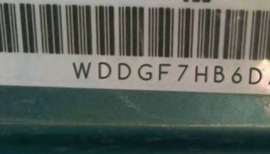 VIN prefix WDDGF7HB6DA8