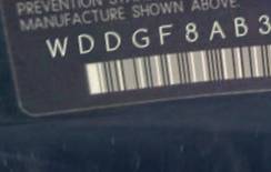 VIN prefix WDDGF8AB3DG1
