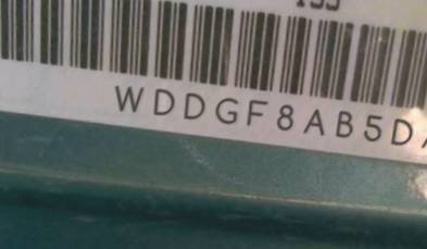 VIN prefix WDDGF8AB5DA8