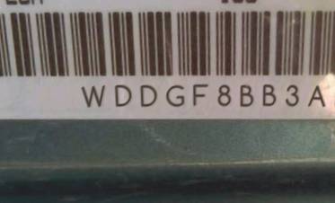 VIN prefix WDDGF8BB3AR1