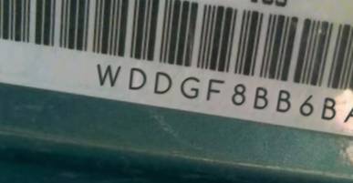 VIN prefix WDDGF8BB6BA5