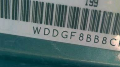 VIN prefix WDDGF8BB8CR2