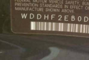 VIN prefix WDDHF2EB0DA6