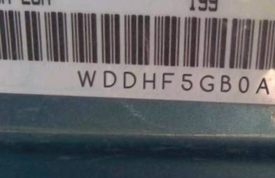 VIN prefix WDDHF5GB0AA1