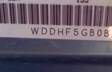 VIN prefix WDDHF5GB0BA4