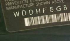 VIN prefix WDDHF5GB6AA0