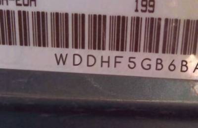 VIN prefix WDDHF5GB6BA5