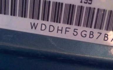 VIN prefix WDDHF5GB7BA3