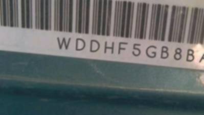 VIN prefix WDDHF5GB8BA5